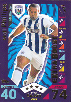 Matt Phillips West Bromwich Albion 2016/17 Topps Match Attax Extra Update Card #UC30